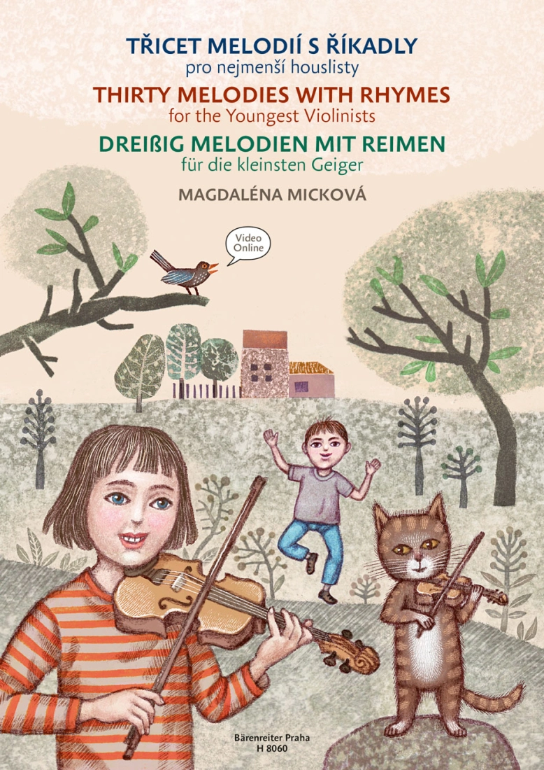 Thirty Melodies with Rhymes for the Youngest Violinist - Mickova - Violin - Book/Video Online