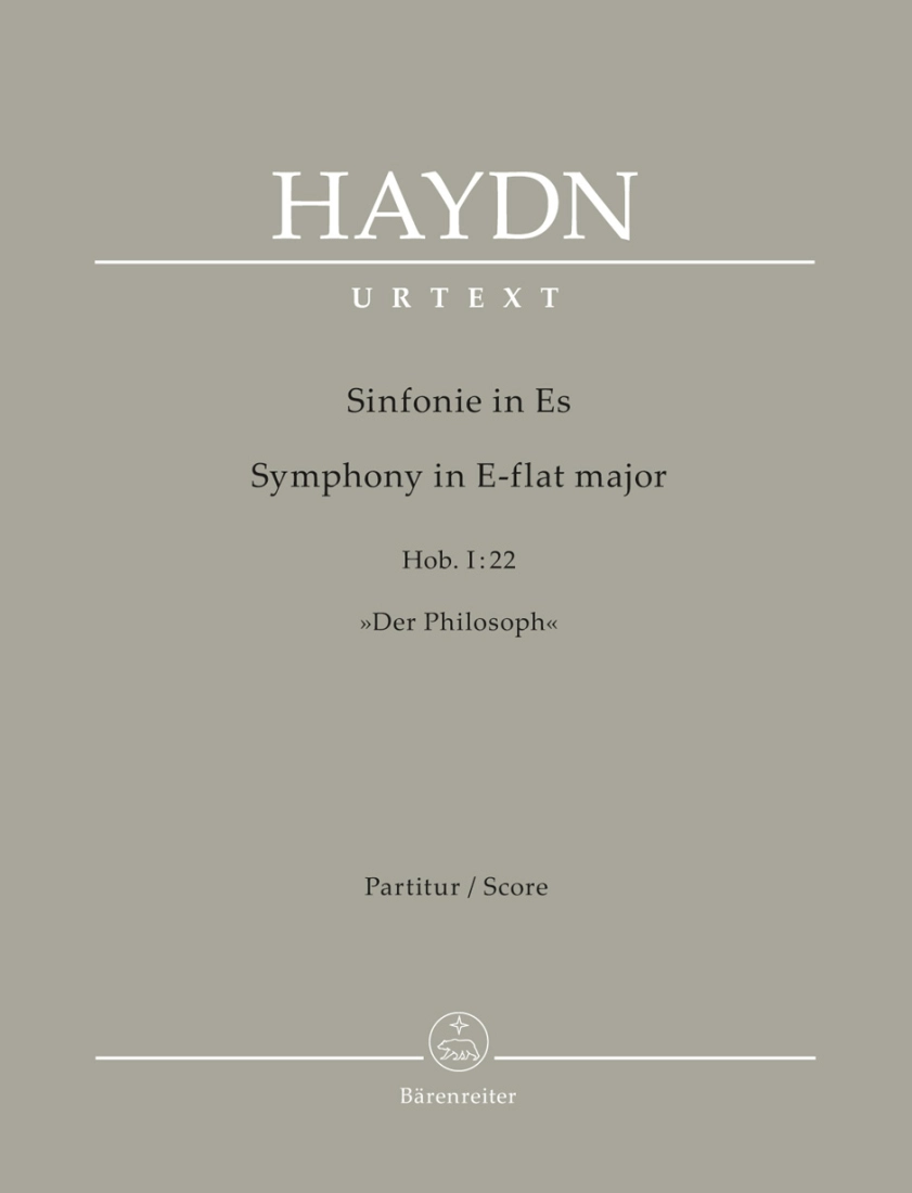 Symphony in E-flat major Hob. I:22 \'\'Der Philosoph\'\' - Haydn/Walter - Full Score - Book