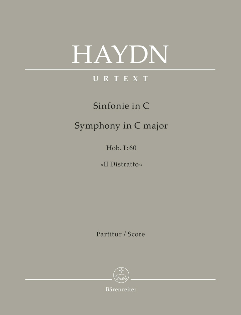 Symphony in C major Hob. I:60 \'\'Il Distratto\'\' - Haydn /Friesenhagen /Wilker - Full Score - Book