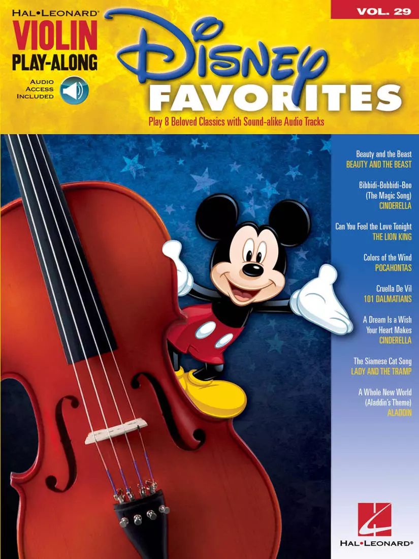 Disney Favorites Violin Play-Along Volume 29 - Book/Audio Online