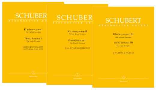 Baerenreiter Verlag - Piano SonatasI-III Schubert, Litschauer Piano Ensemble de 3livres