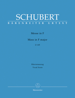 Baerenreiter Verlag - Mass in F major D 105 - Schubert/Pecker Berio - Vocal Score - Book