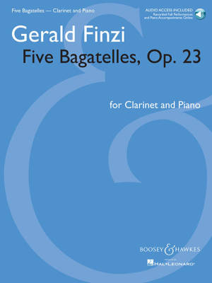 Five Bagatelles, Op. 23 Clarinet in B-flat and Piano - Book/Audio Online