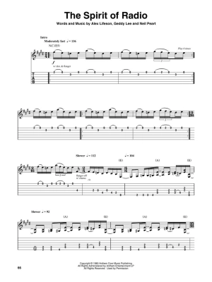 Rush: Deluxe Guitar Play-Along Volume 26 - Guitar TAB - Book/Audio Online