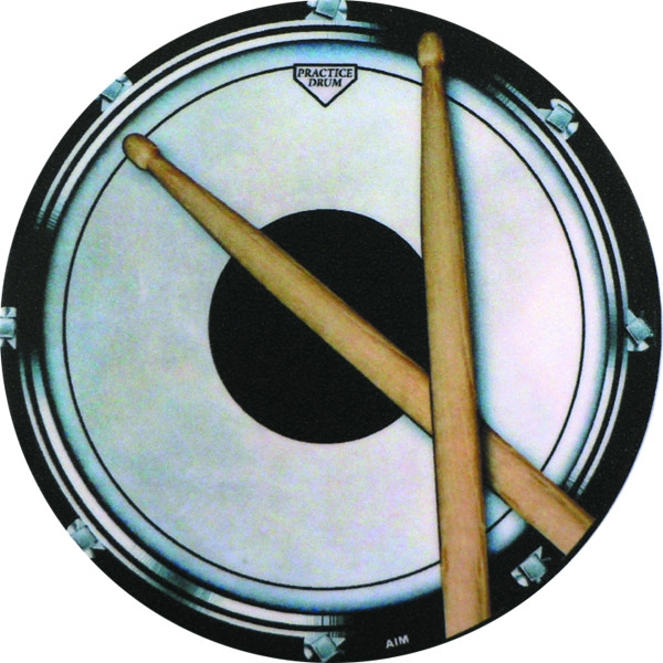 Drum Practice Pad Vinyl Coaster