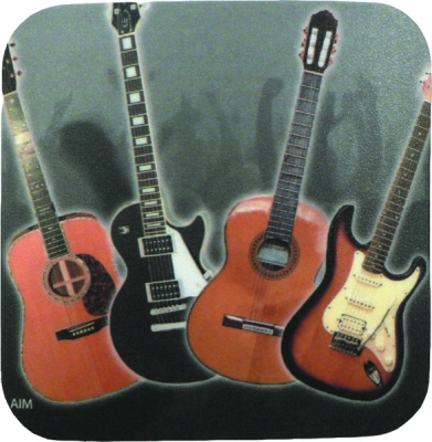 AIM Gifts - Guitar Square Vinyl Coaster