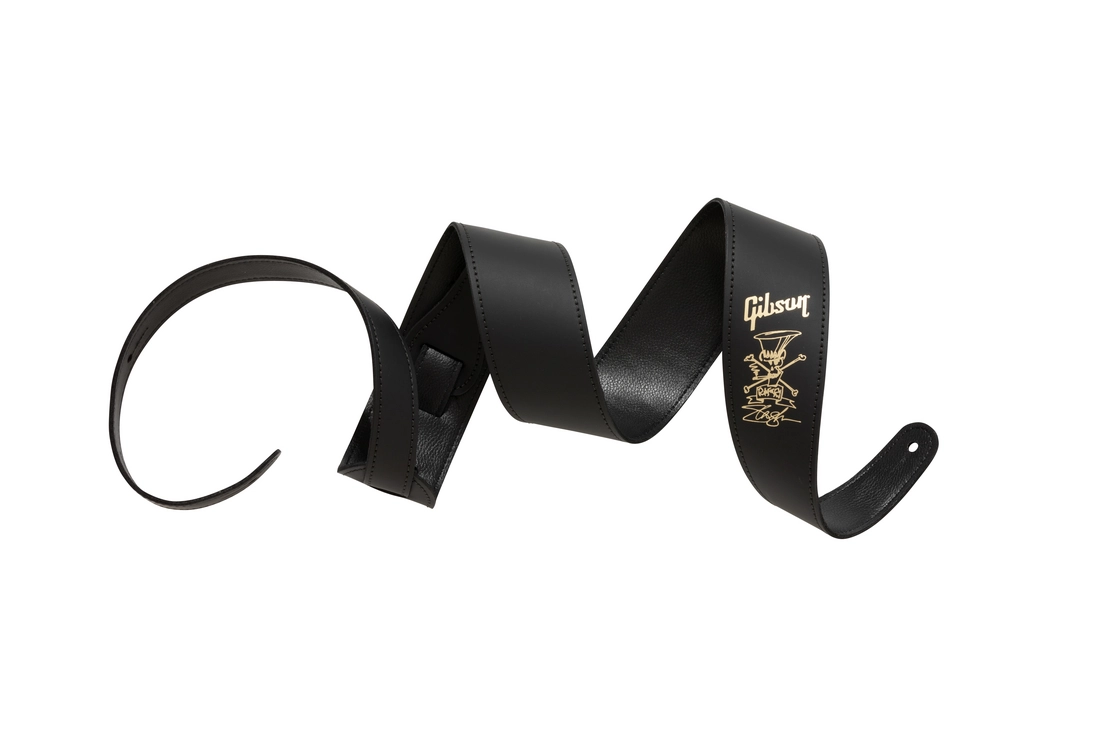 Slash Premium Leather Guitar Strap Gold