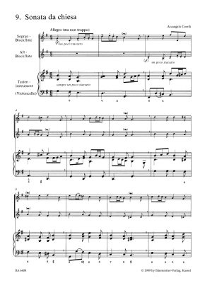 Europaische Barockmusik zur Weihnachtszeit (European Baroque Music at Christmas Time) - Schweizer - Recorders/Basso Continuo - Score/Parts