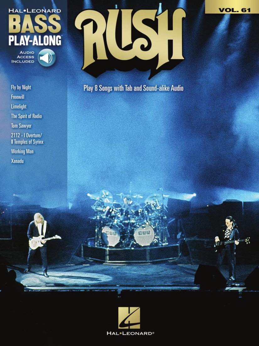Rush: Bass Play-Along Volume 61 - Bass Guitar TAB - Book/Audio Online
