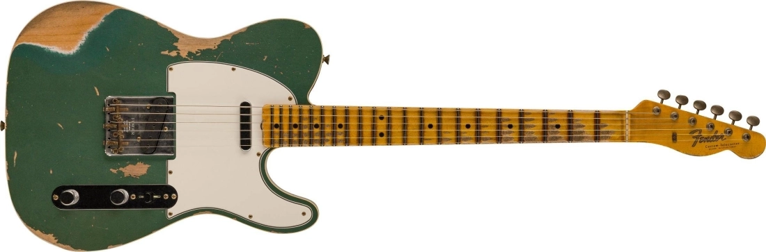 1965 Telecaster Custom Heavy Relic, Quartersawn Maple Neck - Aged Sherwood Green Metallic