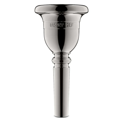 Laskey - Silver Plated Tuba Mouthpiece - 28F, Regular Shank