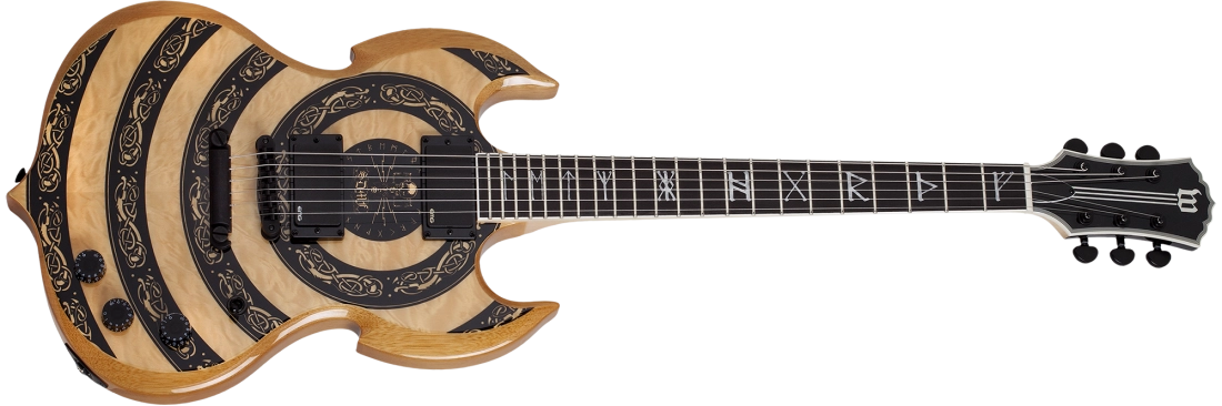 Wylde Barbarian Norse Dragon Electric Guitar - RawTop