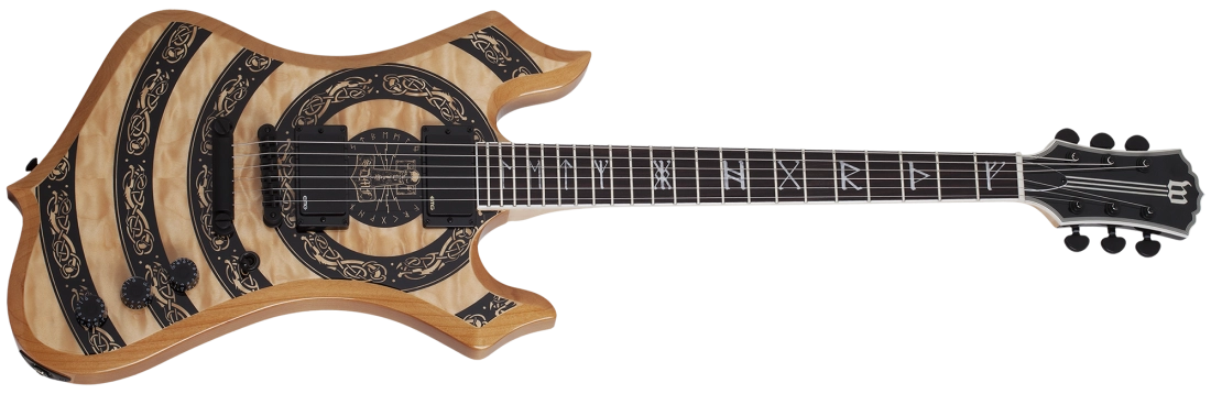 Wylde Nomad Norse Dragon Electric Guitar - RawTop