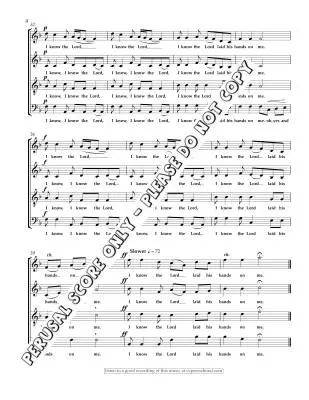 I Know the Lord Laid His Hands on Me - Spiritual/Smail - SATB