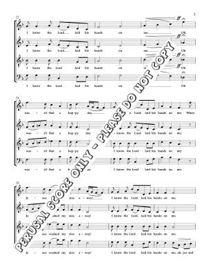 I Know the Lord Laid His Hands on Me - Spiritual/Smail - SATB