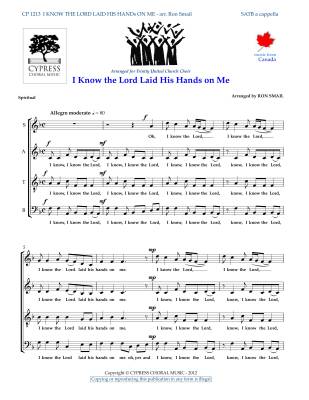 Cypress Choral Music - I Know the Lord Laid His Hands on Me - Spiritual/Smail - SATB