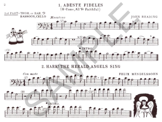 Christmas Time - Buchtel - 3rd Ensemble Part, Baritone /Trombone B.C /Bassoon /Cello - Book