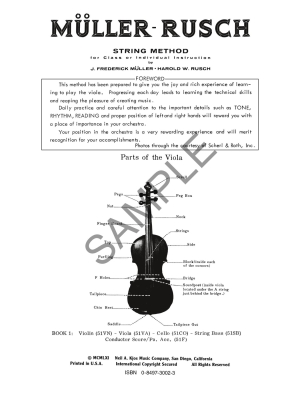 Muller-Rusch String Method Book 1 - Viola - Book