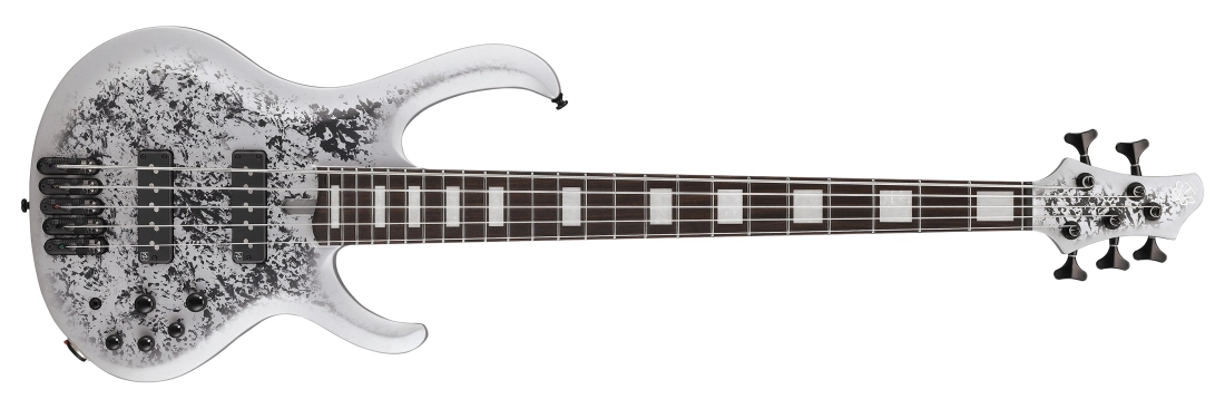 BTB Standard 5-String Electric Bass - Silver Blizzard Matte