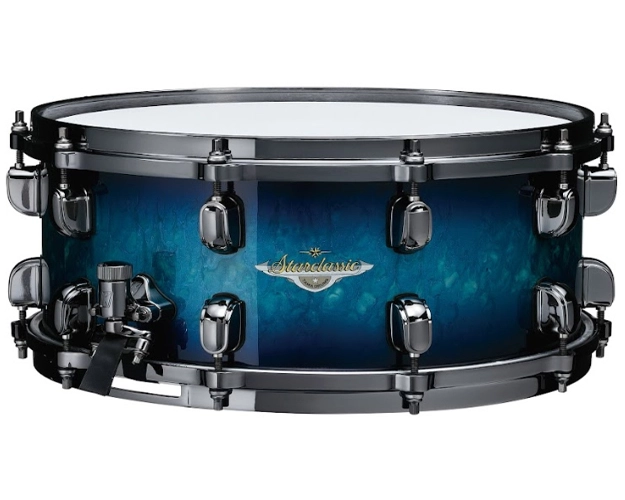 Starclassic Maple 5.5x14\'\' Snare Drum with Black Nickel Hardware - Molten Electric Blue Burst