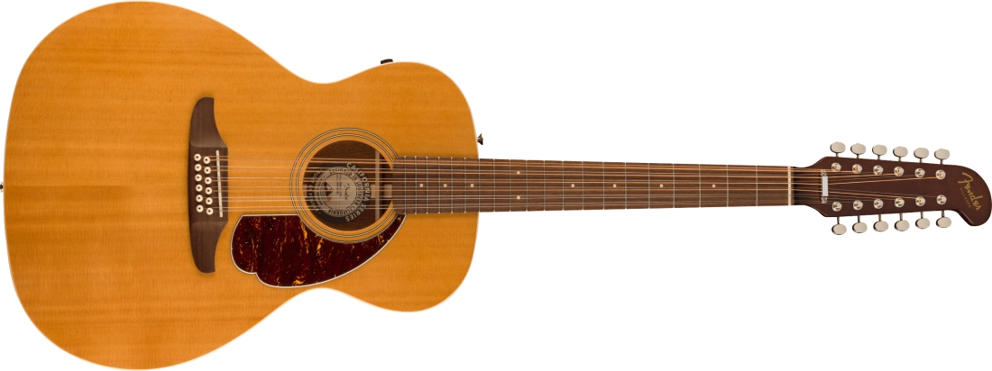 Villager 12-String Acoustic/Electric Guitar, Walnut Fingerboard, Tortoiseshell Pickguard - Aged Natural