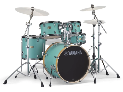 Stage Custom Birch 5-Piece Drum Kit (20,10,12,14,SD) with Hardware - Matte Surf Green