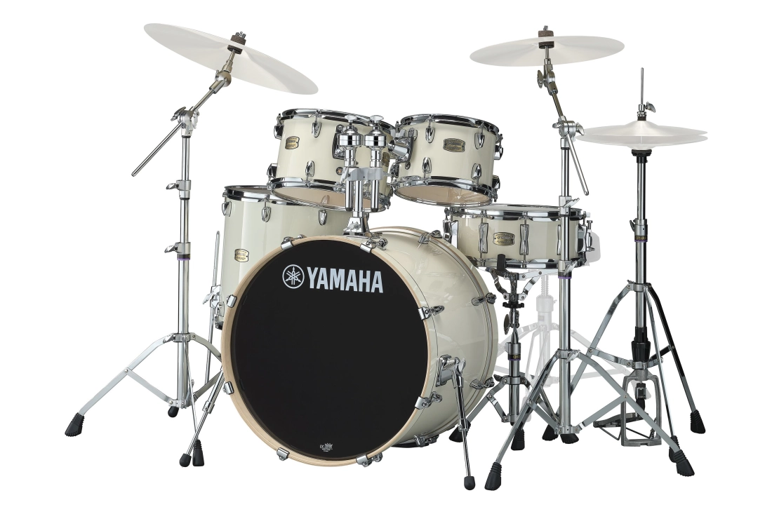 Stage Custom Birch 5-Piece Drum Kit (20,10,12,14,SD) with Hardware - Classic White