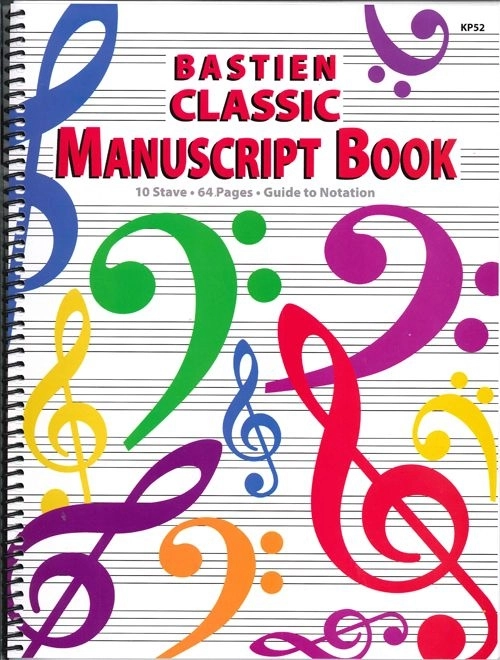 Bastien Classic Manuscript Book - Bastien - 10 Stave - Book