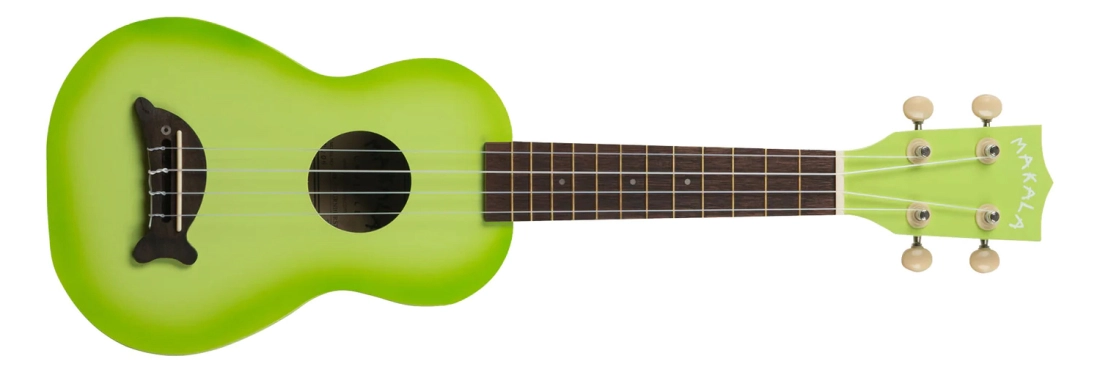 Dolphin Soprano Ukulele - Green Apple Burst