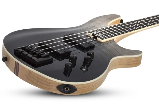 SLS Elite-4 Electric Bass Guitar, Left-Handed - Black Fade Burst