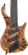 EHB Ergonomic Headless 6-String Multiscale Electric Bass Guitar with Gigbag - Antique Brown Stained Low Gloss