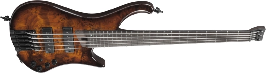 EHB Ergonomic Headless 5-String Electric Bass Guitar with Gigbag - Dragon Eye Burst Low Gloss