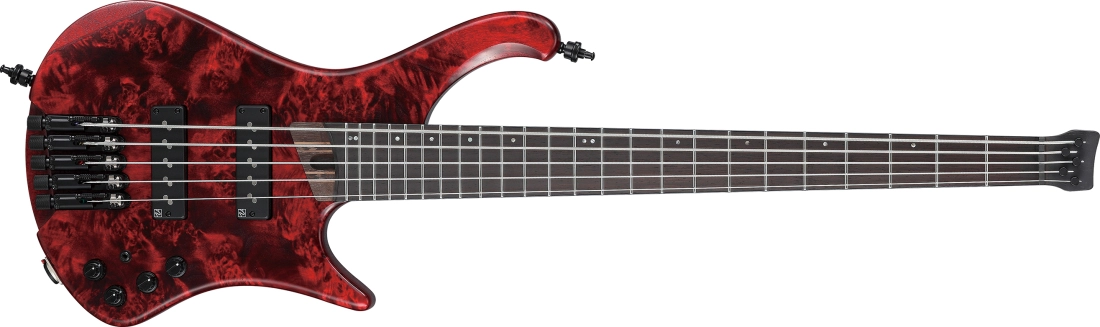 EHB Ergonomic Headless 5-String Electric Bass Guitar with Gigbag - Stained Wine Red Low Gloss