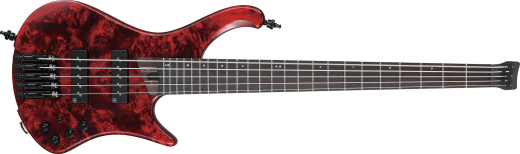 Ibanez - EHB Ergonomic Headless 5-String Electric Bass Guitar with Gigbag - Stained Wine Red Low Gloss