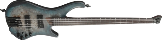 EHB Ergonomic Headless Electric Bass Guitar with Gigbag - Cosmic Blue Starburst Flat