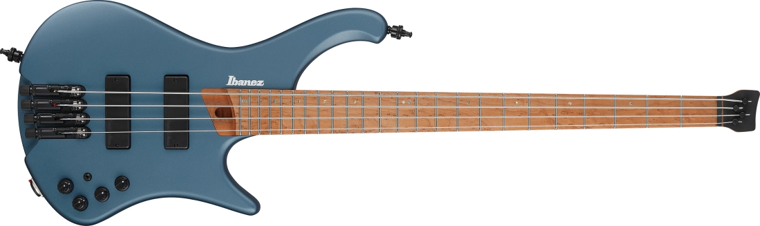 EHB Ergonomic Headless Electric Bass Guitar with Gigbag - Arctic Ocean Matte