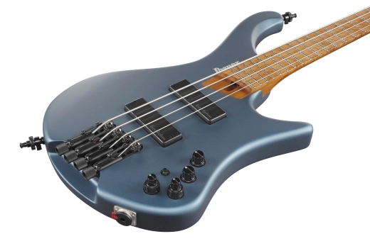 EHB Ergonomic Headless Electric Bass Guitar with Gigbag - Arctic Ocean Matte