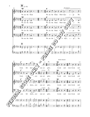 In Flanders Fields - McCrae/MacIntyre - SATB