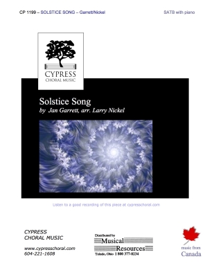 Cypress Choral Music - Solstice Song - Garrett/Nickel - SATB