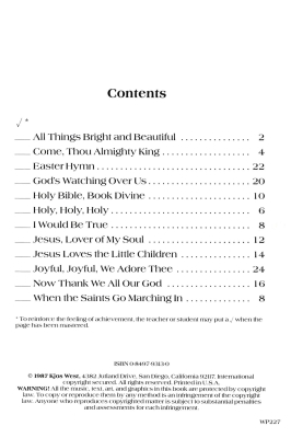 Popular Hymns, Level 1 - Bastien - Piano - Book
