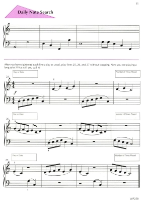 A Line A Day Sight Reading, Level 1 - Bastien - Piano - Book