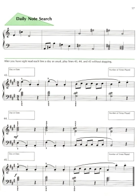 A Line A Day Sight Reading, Level 3 - Bastien - Piano - Book