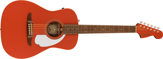 Fender - Malibu Player Acoustic-Electric Guitar, Walnut Fingerboard - Fiesta Red