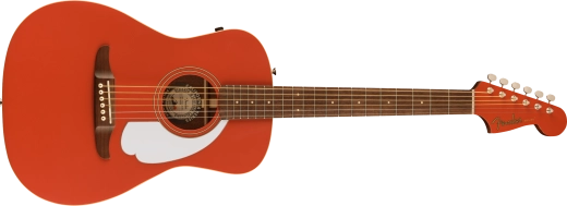 Fender - Malibu Player Acoustic-Electric Guitar, Walnut Fingerboard - Fiesta Red