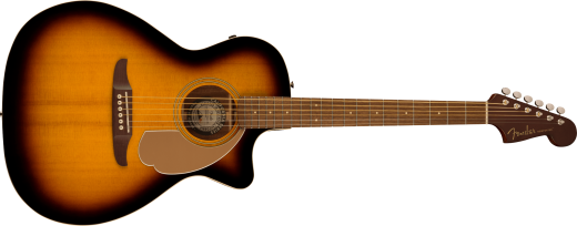 Fender - Newporter Player Acoustic-Electric Guitar, Walnut Fingerboard - Sunburst