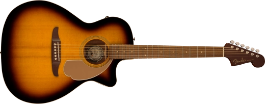 Fender - Newporter Player Acoustic-Electric Guitar, Walnut Fingerboard - Sunburst