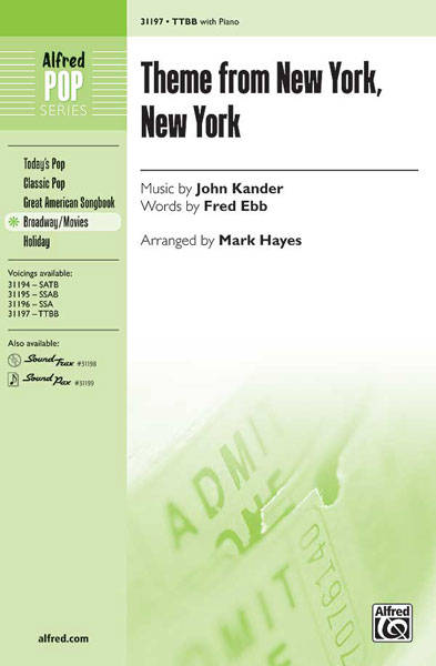 Theme from New York, New York - Ebb/Kander/Hayes - TTBB