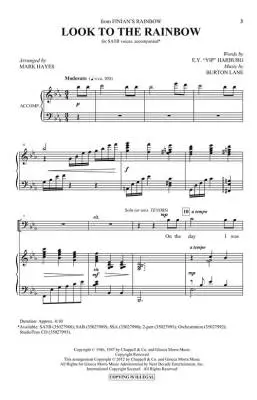 Look to the Rainbow - Lane/Harburg/Hayes - SATB