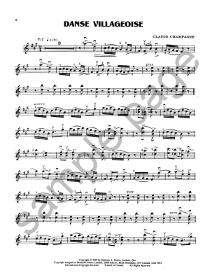 Danse Villageoise - Champagne - Violin/Piano - Sheet Music