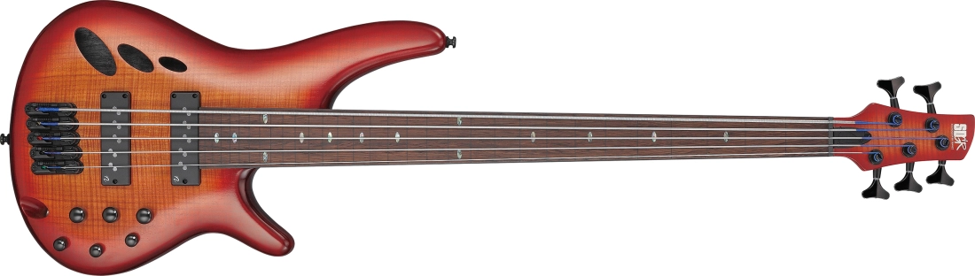 SR Bass Workshop 5-String Fretless Electric Bass - Brown Topaz Burst Low Gloss